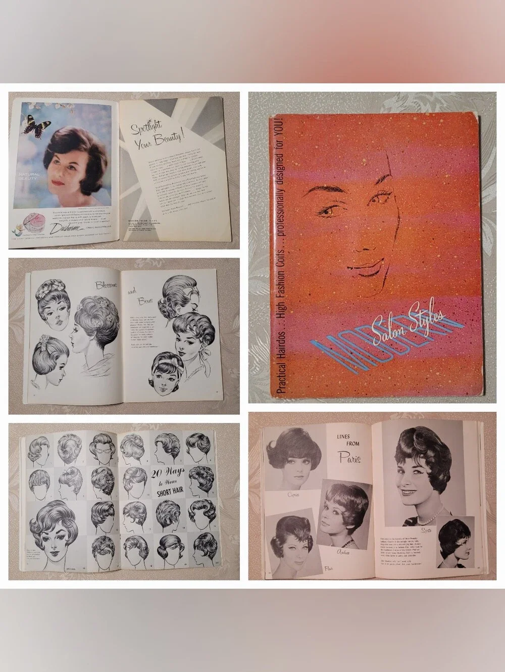 Vintage Modern Salon Style Hairstyling Hairdresser Magazines set of 6